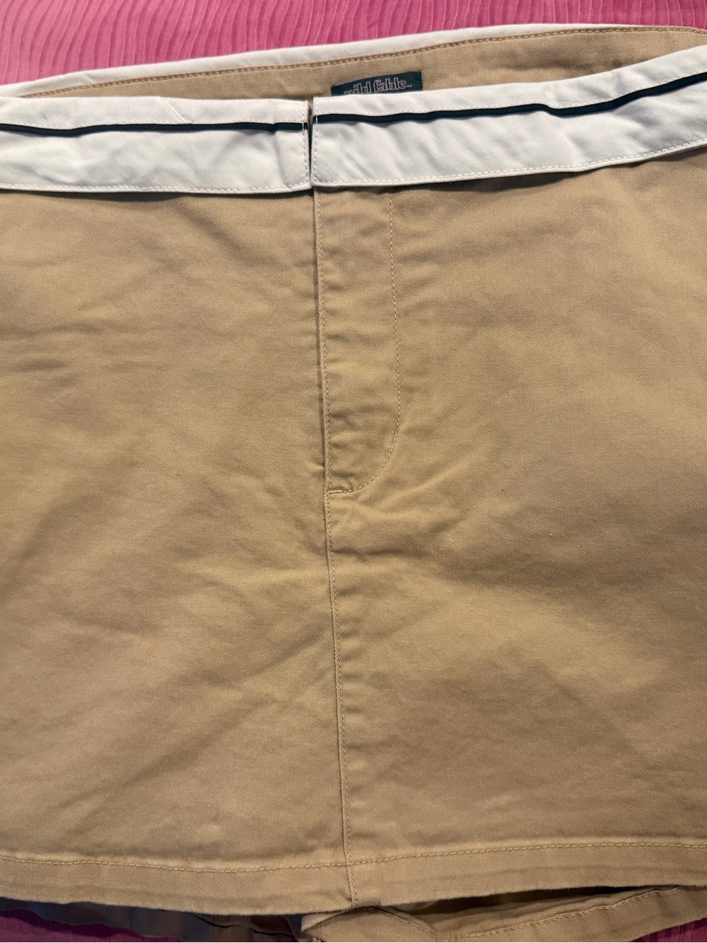 wild fable Khaki Skort with White Trim and Pink Detail